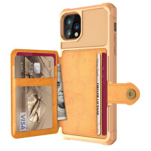 Tyylikäs suojakotelo korttipaikalla - yhteensopiva iPhone 11Brown -puhelimelle