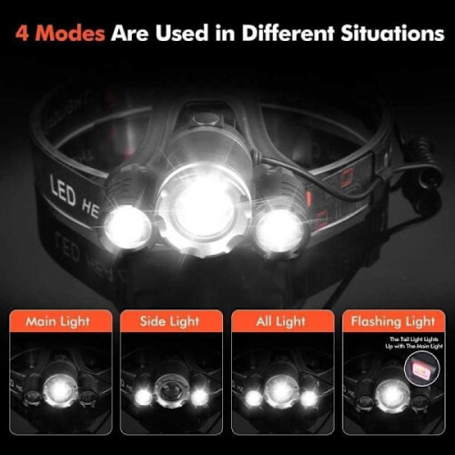 Scheinwerfer, 3000 Lumen, LED, Schwarz 2