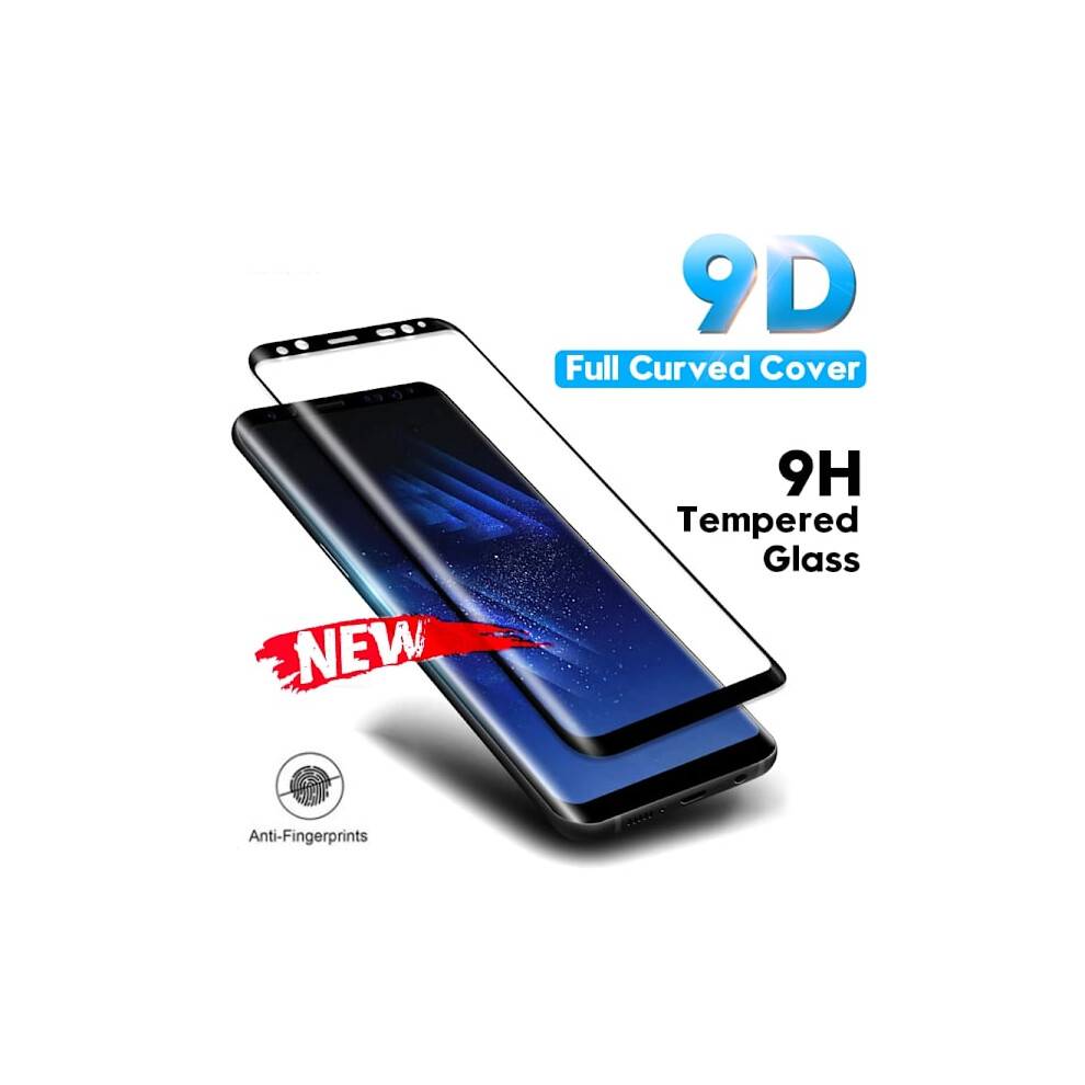 Tempered 9D Curved Glass Film Compatible With Samsung Galaxy Note 8 9 S9 S8 Plus S7 Edge A6 A8 Plus 2018 - Black 9164030618817