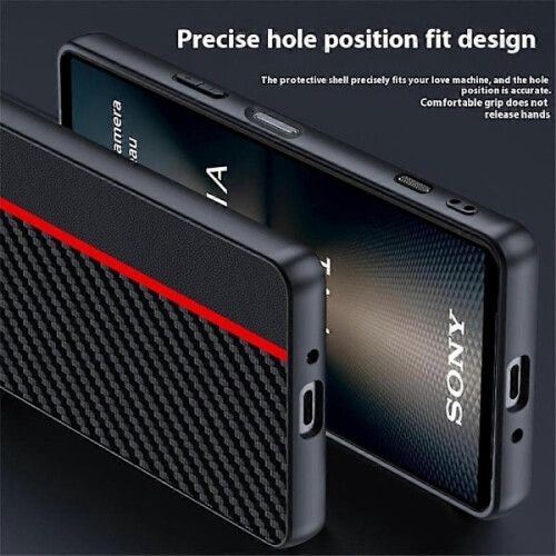 Συμβατό με τη θήκη Sony Xperia1VII από δέρμα + σκληρή θήκη τηλεφώνου για υπολογιστή, υφή 1