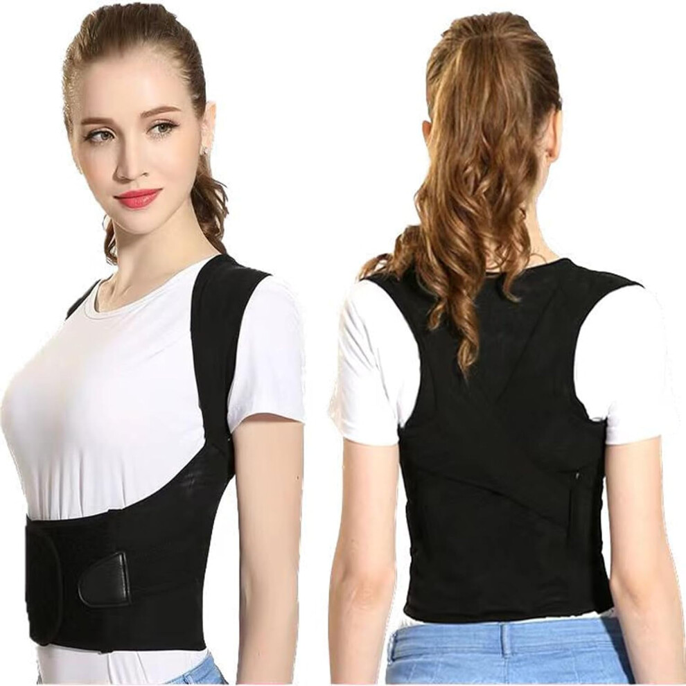 Black Derclive Back Brace And Posture Corrector, Back Straightener, For Women And Men