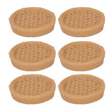 20 platos de bambú para casa de muñecas 2.5x2.5x1cm
