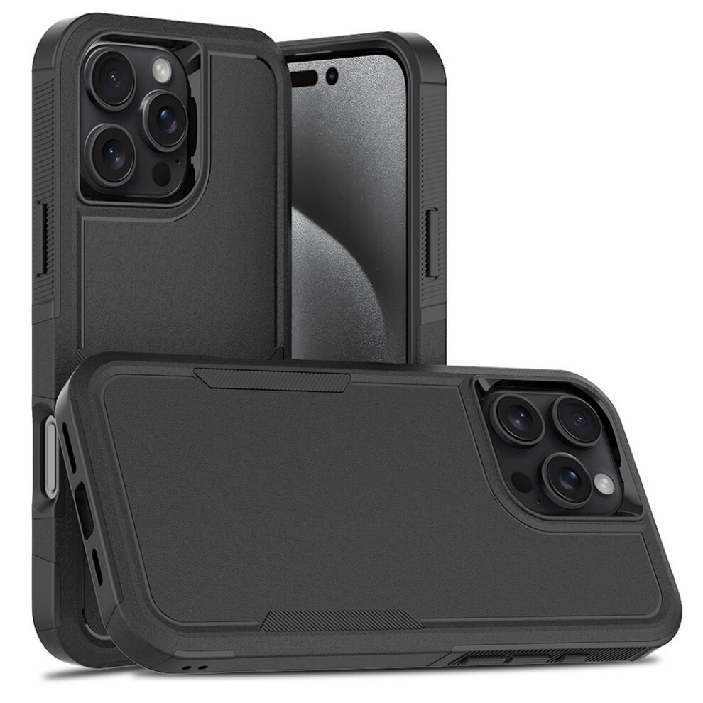 Phone Case For Compatible With Apple Compatible With Iphone 16 Pro-Max (6.9Â) Shockproof Hybrid Case With Anti-Slip Grip (Grip ) Black 9164030756717