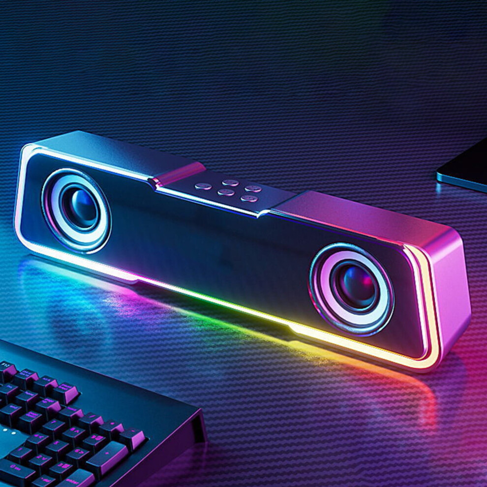 Lulshou Computer Speakers Colorful Sound, Bluetooth 5.3 Subwoofer, High Power Wireless Sound Bar For Desktop, Tv, Karaoke, Compatible With Devices 9164030756731
