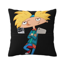 Hey Arnold vászon díszpárnahuzat, négyzet alakú párnahuzat, párnahuzat kanapéhoz, hálószobához, kanapé vászon díszpárna