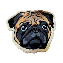 Tapetes grandes com estampa fofa de pug, para uso interno e externo, antiderrapantes, duráveis e laváveis. Ideais para decoração de entrada,
