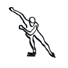 YiFudd Atleet Lijn Sculptuur Metaal Eenvoudige Sport Smeedijzeren Decoratie
