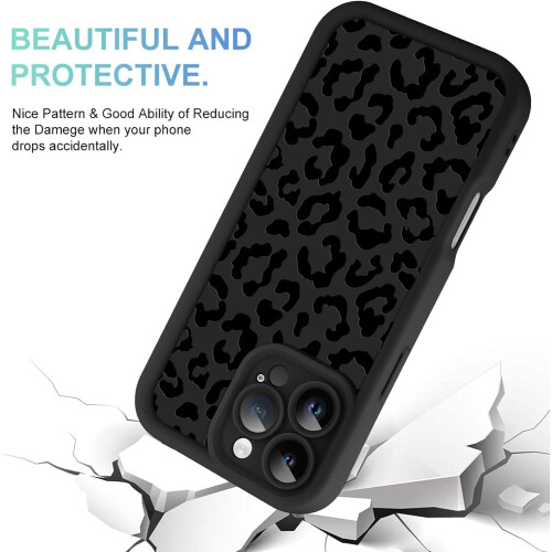 Συμβατή με θήκη iPhone13, θήκη από μαλακό TPU με εκτύπωση Cheetah σε έντονο ροζ χρώμα, 1