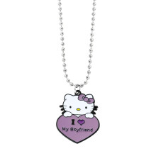 Collier pendentif Hello Kitty pour couple « J’aime mon copain/ma copine » - Collier kawaii Sanrio KT Cat - Cadeau de Saint-Valentin