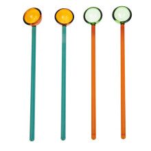 4-teiliges Set Glasrührlöffel, kleine Glasteelöffel, hitzebeständige Rührlöffel, Kaffeelöffel, Rührstablöffel, Küchenutensilien