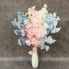 Hesroicy Kunstbloem met enkele tak, niet verwelkt, realistisch, 4 punten, fijne textuur, simulatie van een windbloem voor een bruiloft