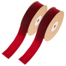 2 rolos de fita requintada para cabelo, laços e presilhas, ideal para embrulho de presentes. Fita de nylon de um lado só.