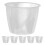 Jibi6 τεμάχια Δοσομετρικό Κύπελλο Ρυζιού 160ml Διαφανές Επαναχρησιμοποιούμενο 1
