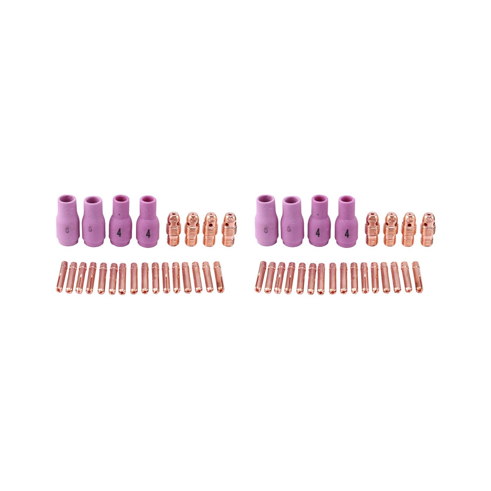 48Pcs Tig Welding Torch Consumable Tig Tungsten Electrode Collet Alumina Nozzle For Wp9 Wp9v Wp9fv Tig Torch 9164030760745