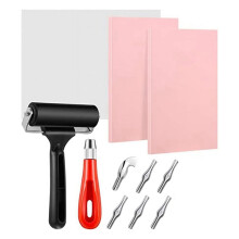 Transparentpapier zum Basteln von Stempeln für Anfänger und Schüler, Stempelmacher-Set für Druckgrafik, Gummistempel-Werkzeugset