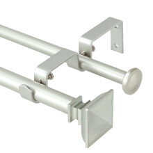 Sada dvojitých záclonových tyčí Urbanest Square Urn, 5/8", 48"-84", cínová