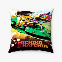 AIVO Michiko Hatchin Custom Pillow Case Gepersonaliseerde vierkante kussenhoes van gesponnen polyester Decoratief kussen voor bed, bank of