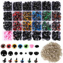 Wekvgz 1040pcs Safety Eyes & Noses 6-12mm with Washers for Crochet Toys, Stuffed Animals, Dolls, Bear Making Crafts