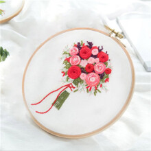 Jacenvly Weihnachtsbaumschmuck-Abverkauf: Komplettes Sortiment an Stickstich-Stickereien, vorgedruckte Stickstoffe mit Blumenmuster, Weihnachtsdeko