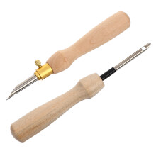 Wooden Handle Stamp Embroidery Needle Yarn Punch Tufting Kit Tool Knitting Tools 2 Pcs