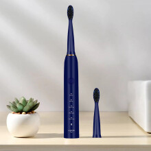 Soldes d'été 2024 ! Brosse à dents électrique TUOBARR avec 2 têtes de brosse, 5 modes, rechargeable avec minuteur, compatible avec un étui de
