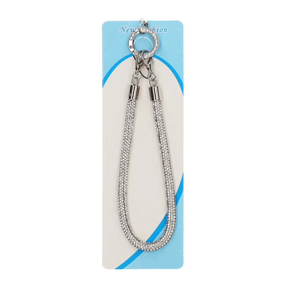 Mobile Phone Strap Wristband - Glitter Silver 9164030919020