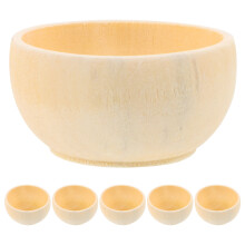 Lot de 25 bols en bois non peints, à peindre, pour la décoration intérieure, la préparation de plats et les loisirs créatifs pour enfants.