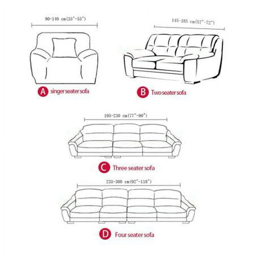 1-, 2-, 3- oder 4-Sitzer-Sofaüberzug, elastischer Stretch-Bezug, passend für Sofamöbel 1