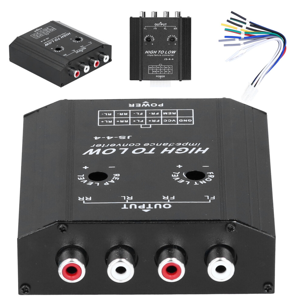 Ymiko Impedance Converter,12V 4 Channel Audio Impedance Converter High To Low Line Car Stereo Speaker Frequency Filter,Vehicle Converter 9164030919419