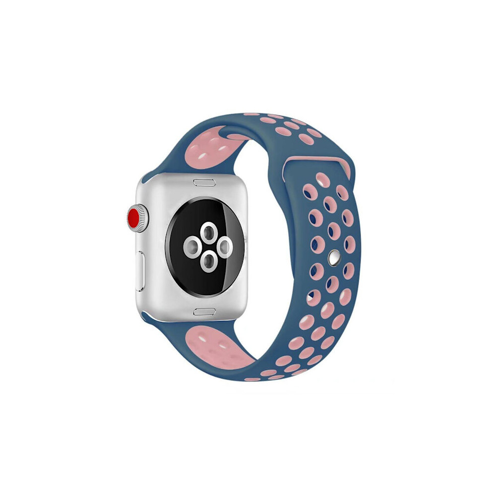 For Compatible With Apple Watchwith Apple Watch 42/44Mm L Silicone Sport Watch Band Blue 9164030920675