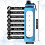Glazen fles van 950 ml met waterindicator (blauw) 2