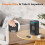 Space Heater 1000W Electric Ceramic Tower Heater with Remote/Night Light/Timer 7