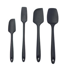 Hariumiu Hitzebeständiger Spatel, 4-teiliges Silikonspatel-Set, robust, flexibel, hitzebeständig, leicht zu reinigen, Backschaber für die