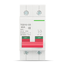 Interrupteur sectionneur principal 400 V AC2P, disjoncteur TOD10-125