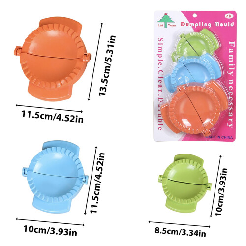 Handmatige dumplingmaker set: plastic dumplingklem, dumplingvormpje (3 stuks) 1