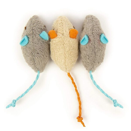 Παιχνίδι Skitter Critters Catnip Mouse για Γάτες, Πακέτο 3, Τυχαίο Χρώμα