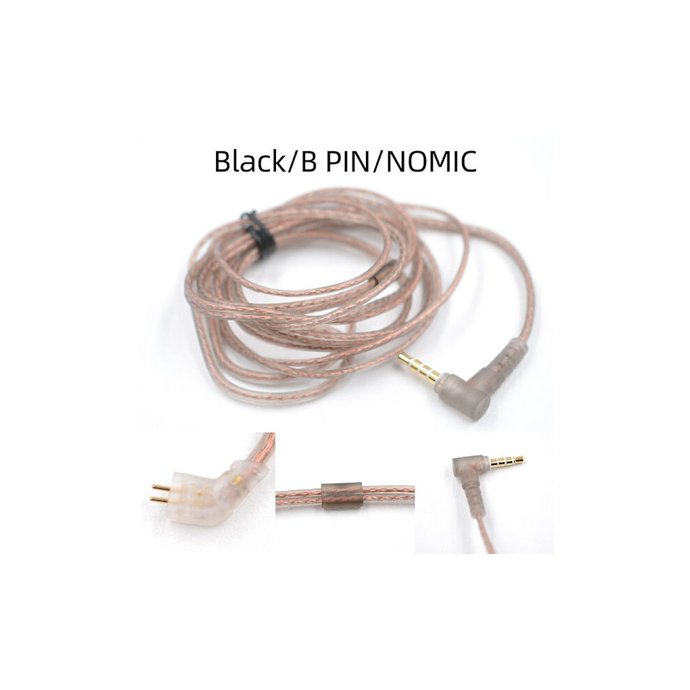 Kz Zs10 Zsn Zex Pro In Ear Cable High Purity Oxygen-Free Copper Twisted Upgrade Cable 2Pin Cable For Kz Zex Plated Cable B Pin No Mic Silver 9164030066755