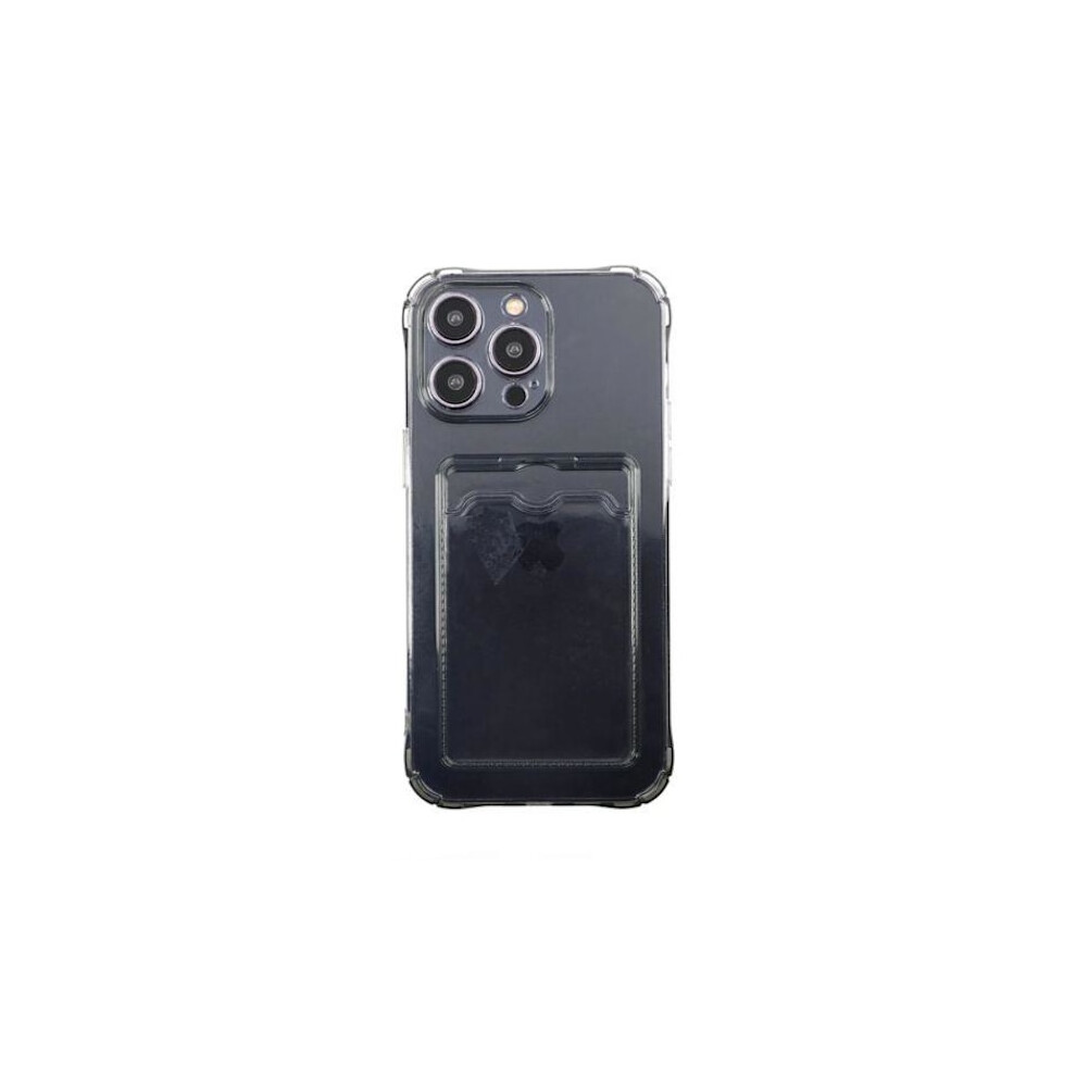 Compatible With Iphone 14 Pro Max Shockproof Case With Card Holder - Black 9164030067677