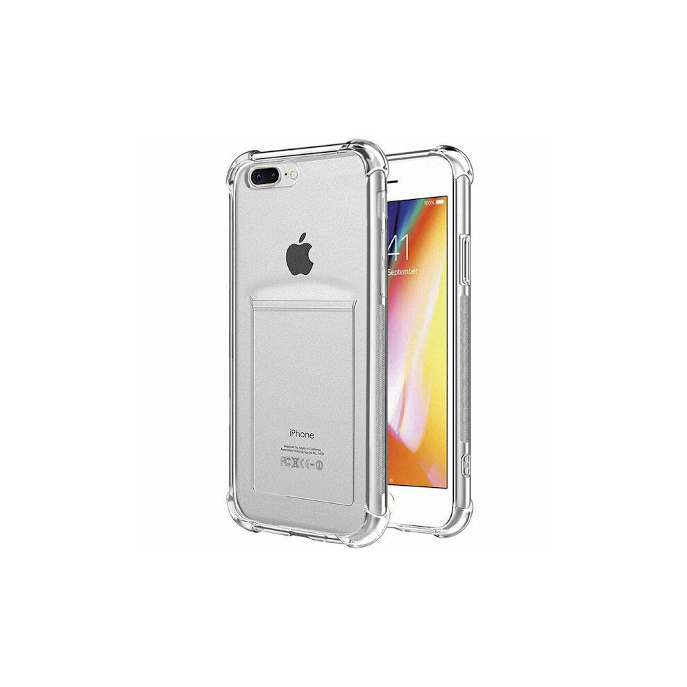 Compatible With Iphone 7 / 8 Plus Transparent Compatible With Iphone Case With Card Holder Wallet Case Compatible With Iphone 7 / 8 Plus 9164030067899