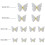 Winysin12pcs3D DIY πεταλούδα PVC Art Decal διακόσμηση σπιτιού αυτοκόλλητα τοιχογραφίας 3