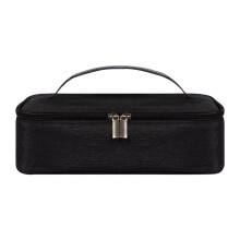 Sac à lunch isotherme JWDX, sac isotherme portable avec double fermeture éclair, noir - Idéal pour l'école et le travail