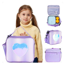 Sac à lunch arc-en-ciel isotherme, sac bento, sac de pique-nique, sac à lunch avec bandoulière réglable, violet