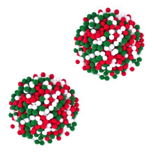 1000 Stück Weihnachts-Pompons, Spielzeug für Kinder, Bastelmaterial