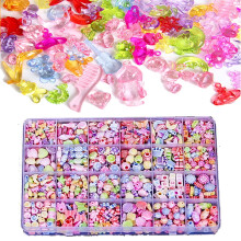 OUSITAID Polymer Platte Klei Kralenset, Kleurrijke Platte Ronde Tussenkralen met Hangertjes voor het maken van DIY sieraden zoals armbanden en
