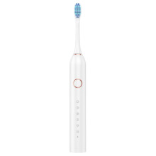 Spazzolino elettrico Yonrjhukm, spazzolino elettrico con 4 testine, 6 modalità di pulizia, impermeabile IPX7.