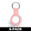 Capa de silicone Airtag compatível com Apple, com chaveiro rosa (pacote com 5) 1