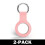 Capa de silicone Airtag compatível com Apple, com chaveiro rosa (pacote com 5) 4