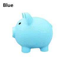 Sparkasse tegneseriegriseformet sparegris, blå, 10 cm x 8 cm x 9,5 cm