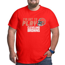 Camiseta de manga corta con el logo del equipo de fútbol americano Cle_Browns para hombres de tallas grandes y altas, ideal como regalo para