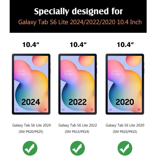 Capa totalmente compatível com o novo Samsung Galaxy Tab S6 Lite de 10,4 polegadas (2024/2022/2020), ultrafina e leve, com suporte magnético. 1